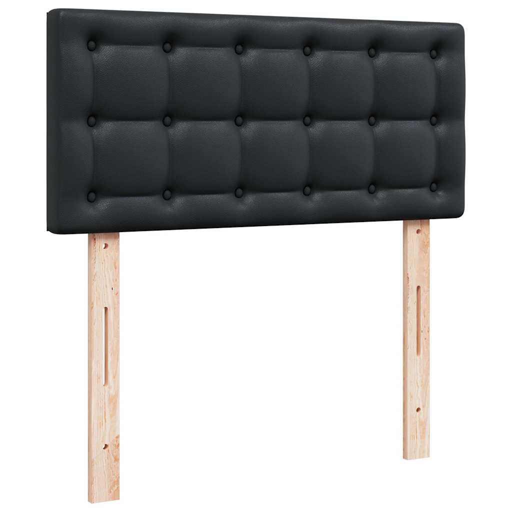 Otomanski okvir kreveta s madracem crni 100x200cm umjetna koža
