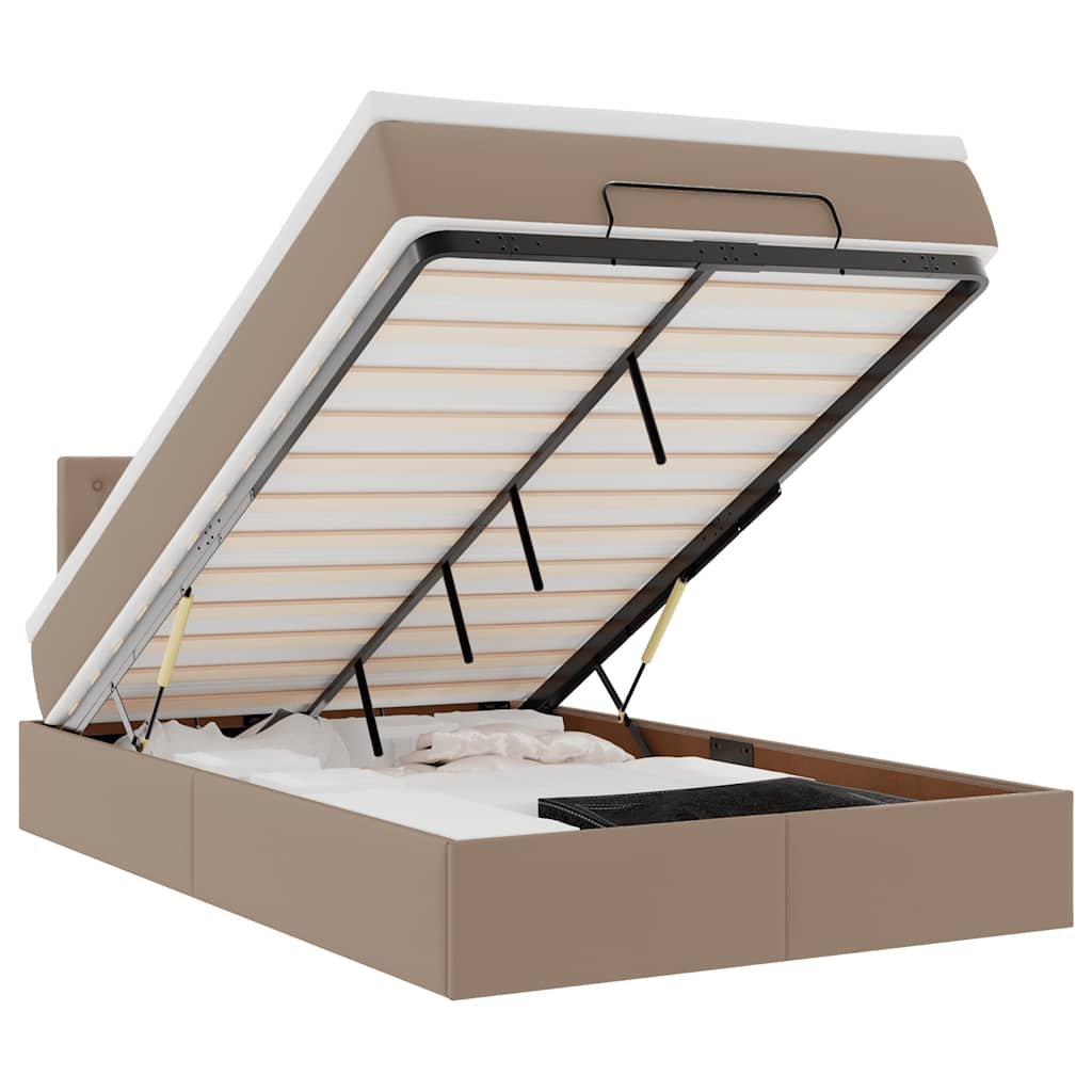 Otomanski krevet s madracima i LED 120x190cm umjetna koža