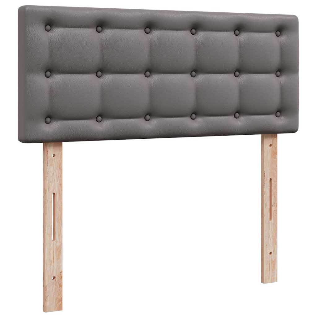 Otomanski okvir kreveta s madracem sivi 120x200cm umjetna koža