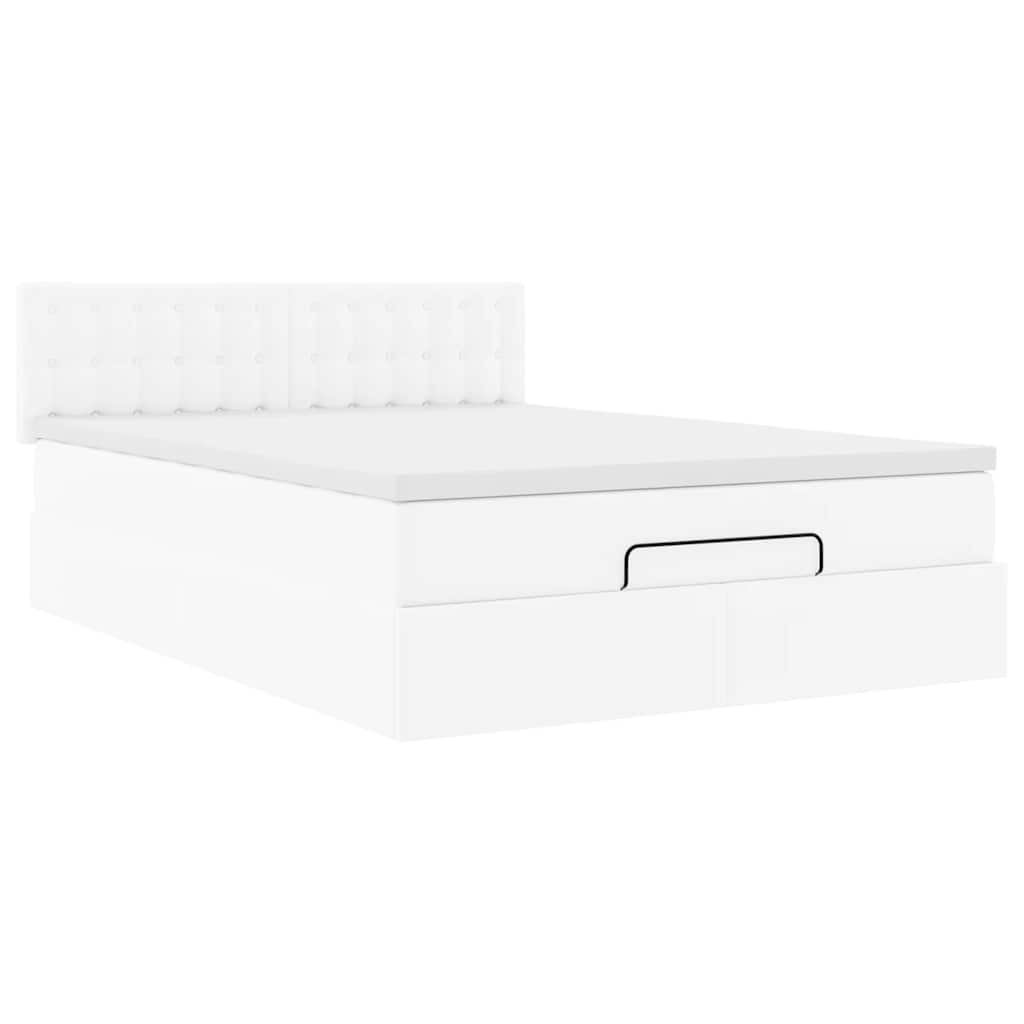 Otomanski krevet s madracima i LED 140x190cm umjetna koža