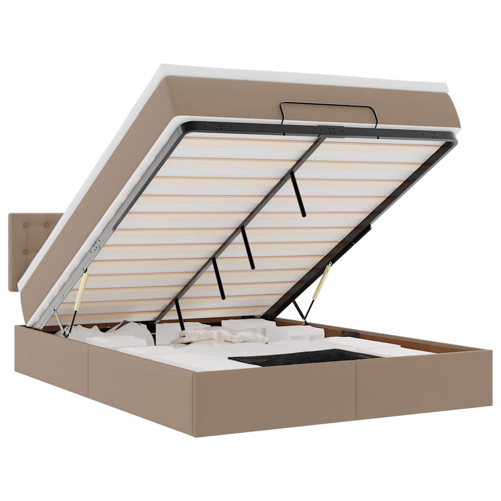 Otomanski krevet s madracima i LED 140x190cm umjetna koža