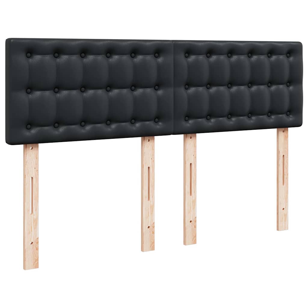 Otomanski krevet s madracima i LED crni 140x200cm umjetna koža