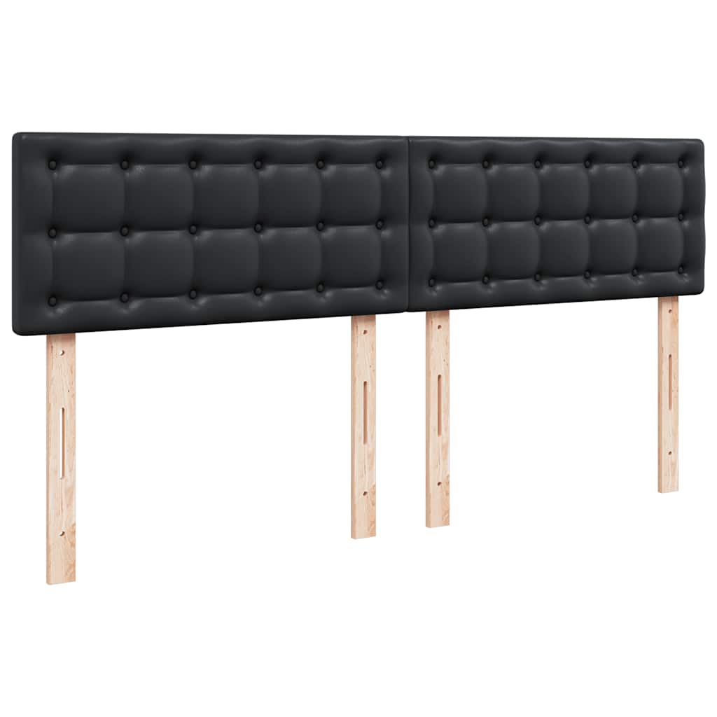 Otomanski krevet s madracima i LED crni 160x200cm umjetna koža