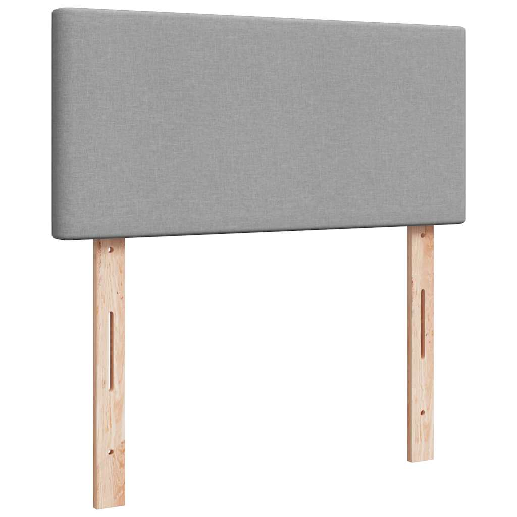 Otomanski krevet s madracem svijetlosivi 100x200 cm tkanine