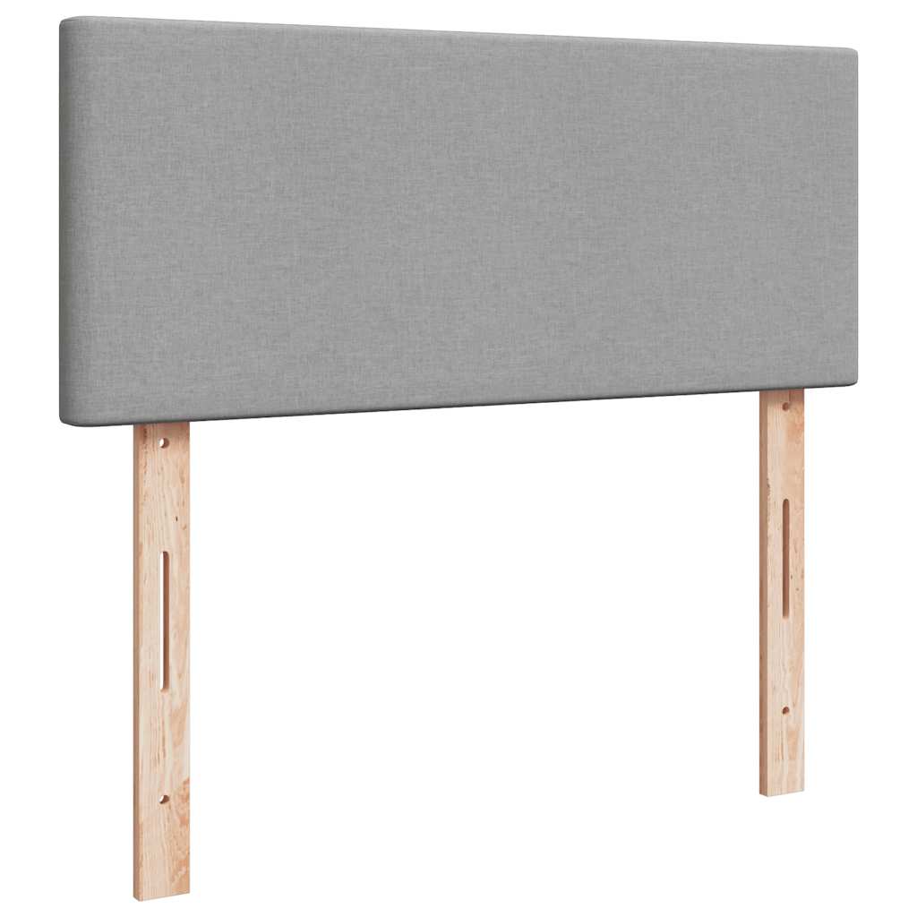 Otomanski krevet s madracem svijetlosivi 120x200 cm tkanine
