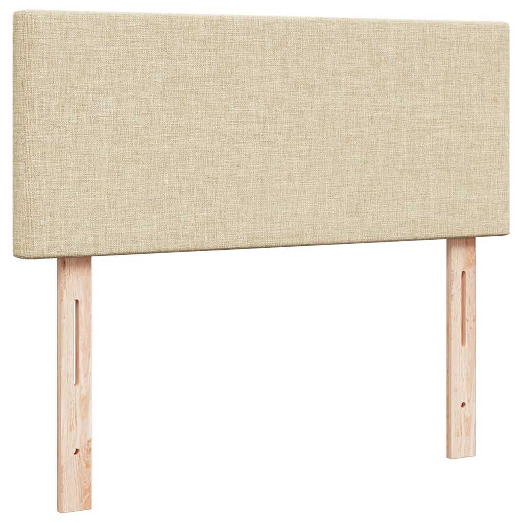 Otomanski okvir kreveta s madracem krem 120x200cm od tkanine