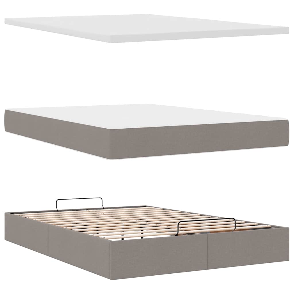 Otomanski krevet s madracem i LED diodama tupe 140x190 cm