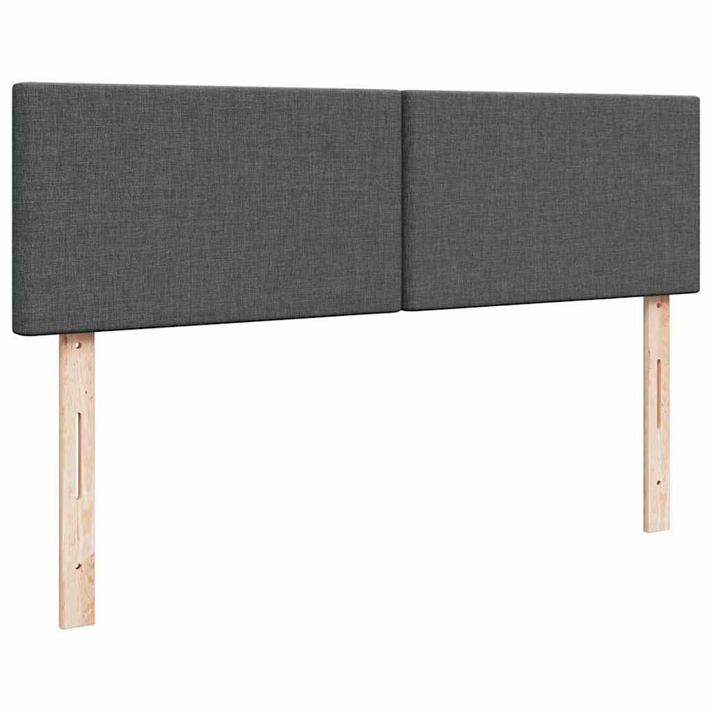 Otomanski krevet s madracem i LED tamnosivi 140x200 cm tkanine