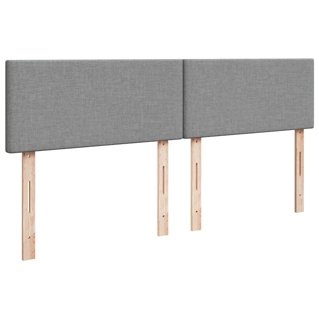 Otomanski krevet s madracem svijetlosivi 160x200 cm tkanine