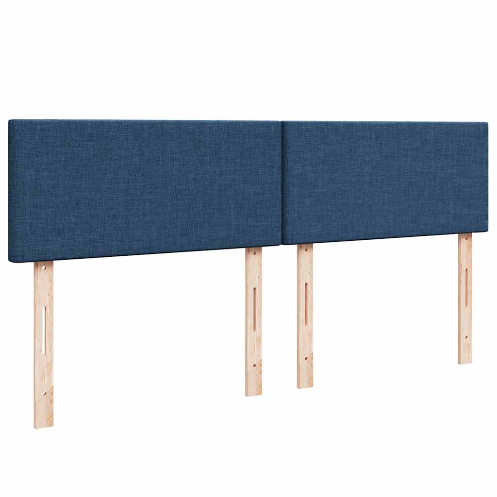 Otomanski krevet s madracem i LED plavi 160x200cm tkanine