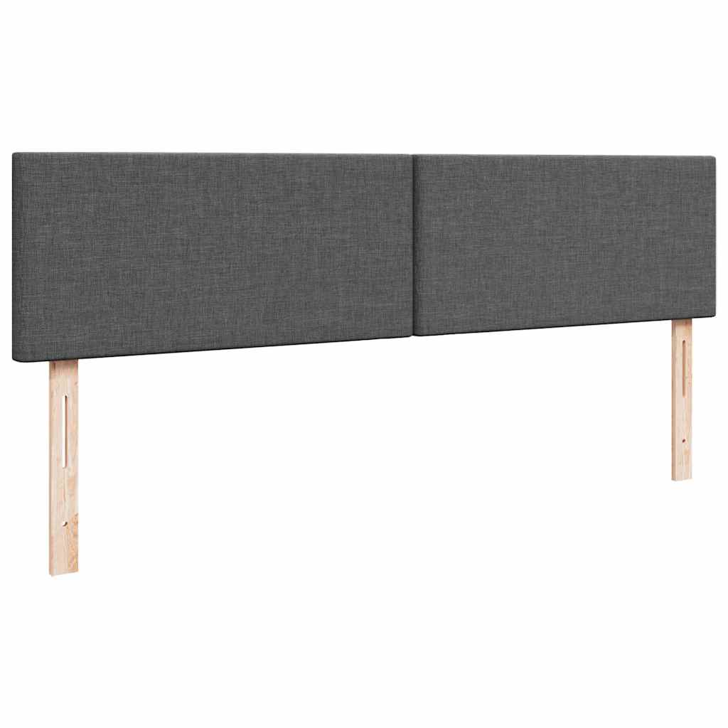 Otomanski okvir kreveta s madracima tamnosivi 200x200cm tkanine