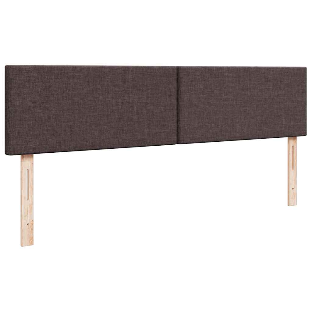 Okvir kreveta s madracima tamnosmeđi 200x200cm tkanine