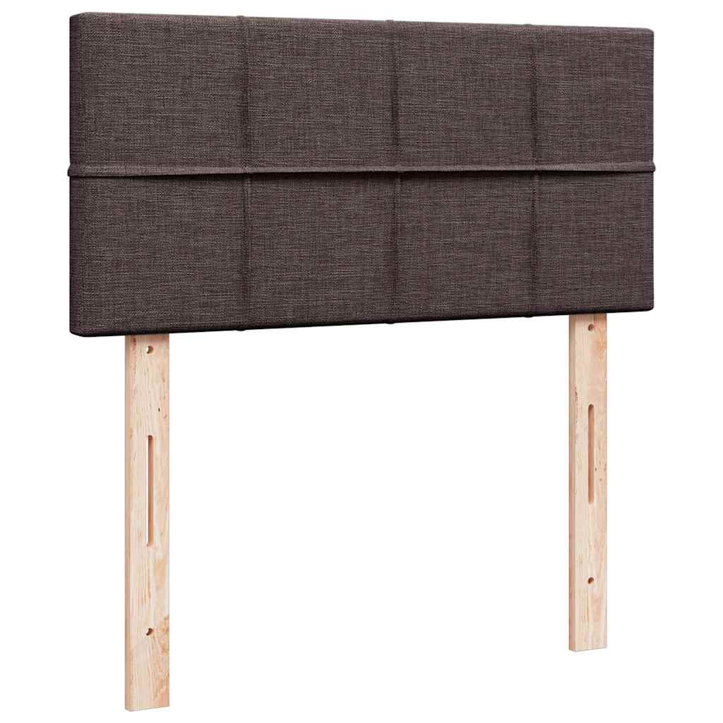 Otomanski krevet s madracem tamnosmeđi 100x200 cm tkanine