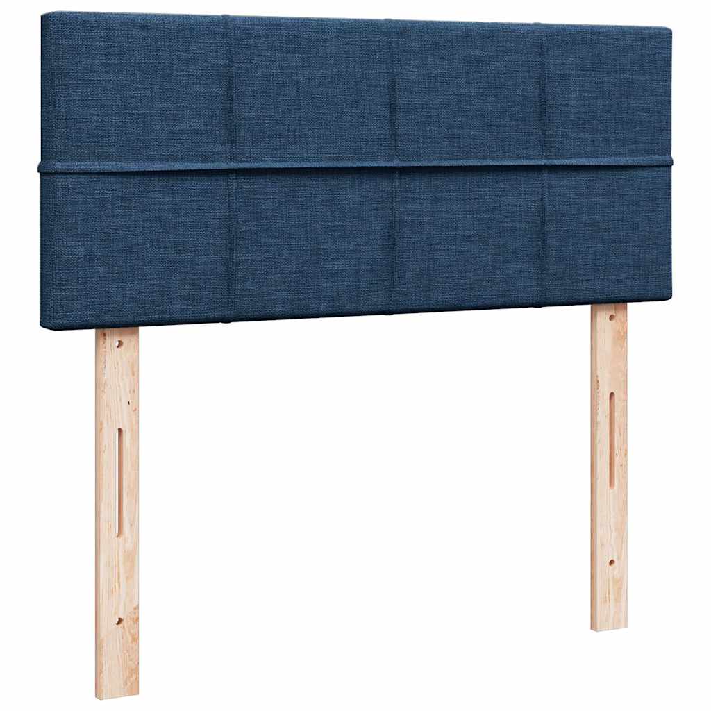 Otomanski krevet s madracem i LED plavi 120x200 cm tkanine