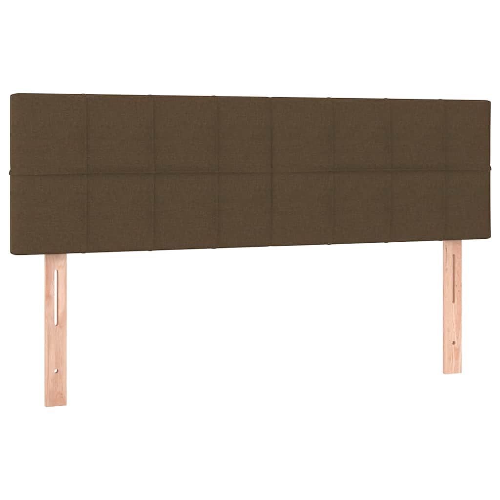 Otomanski krevet s madracem i LED tamnosmeđi 140x190 cm tkanine