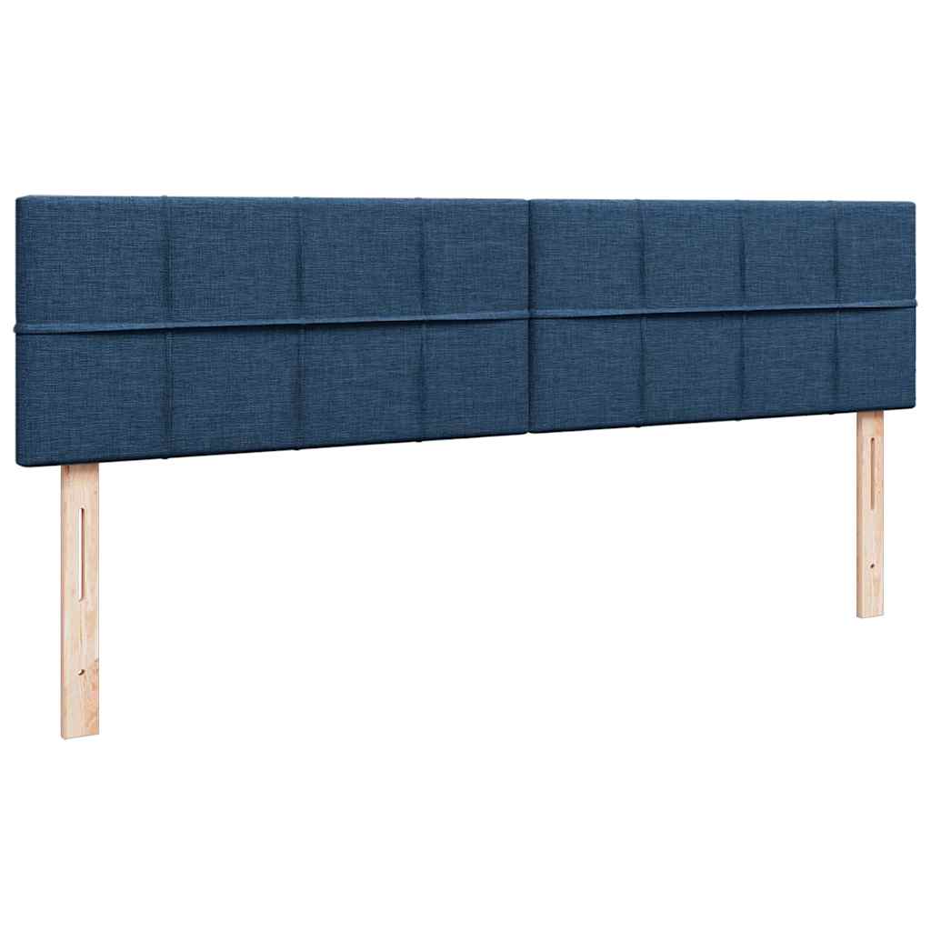Otomanski okvir kreveta s madracima plavi 200x200cm tkanine