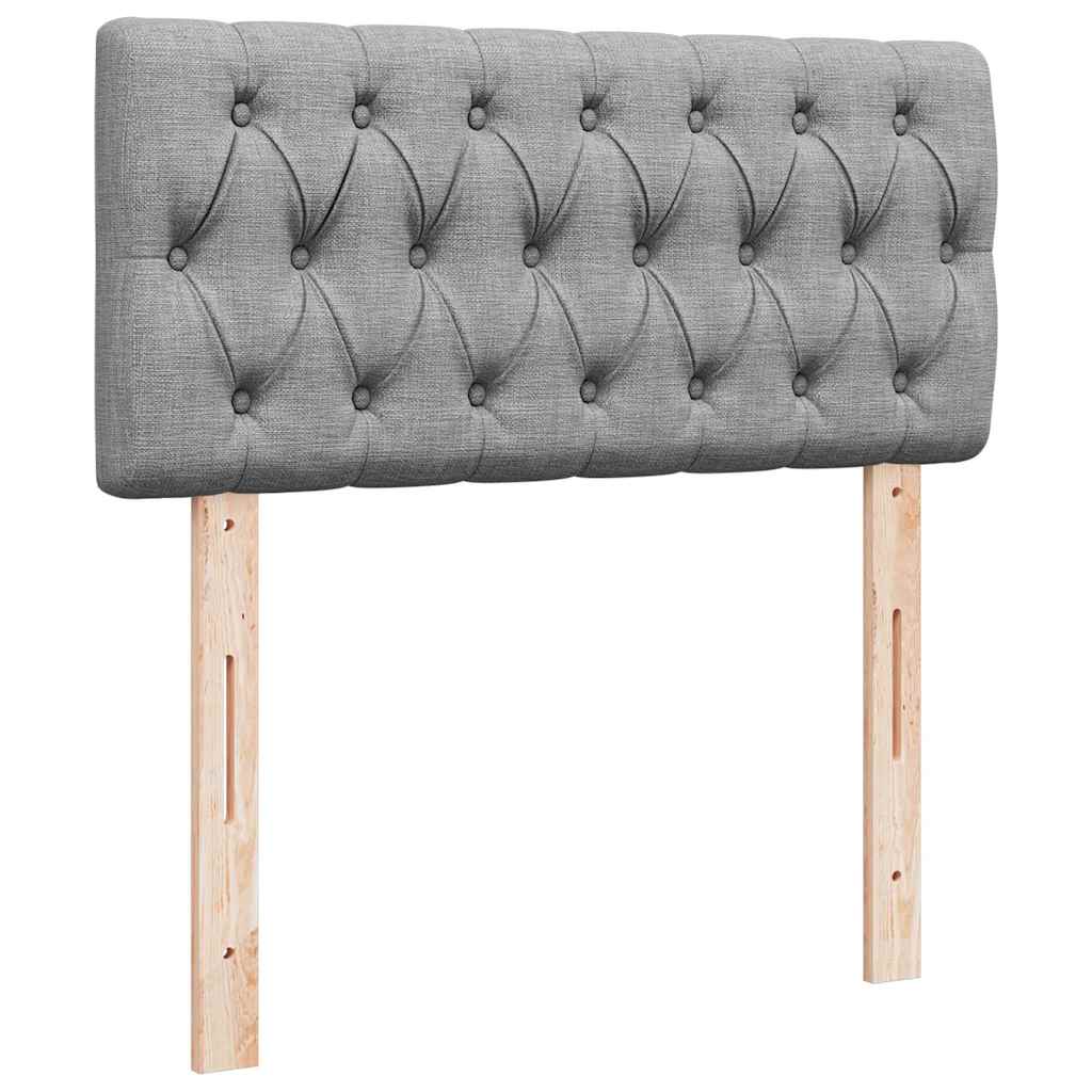 Otomanski krevet s madracem svijetlosivi 100x200 cm tkanine
