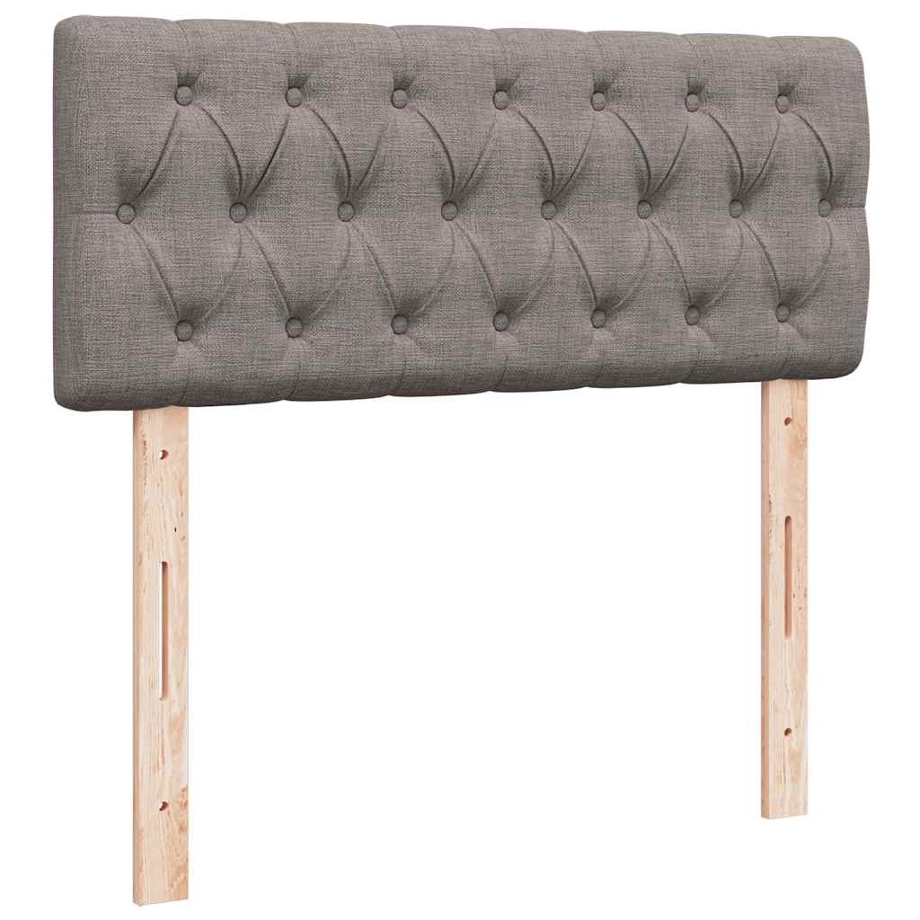 Otomanski krevet madracem i LED Taupe 120x190 cm tkanina