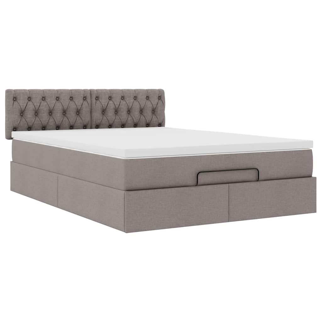 Otomanski krevet s madracem i LED diodama tupe 140x190 cm