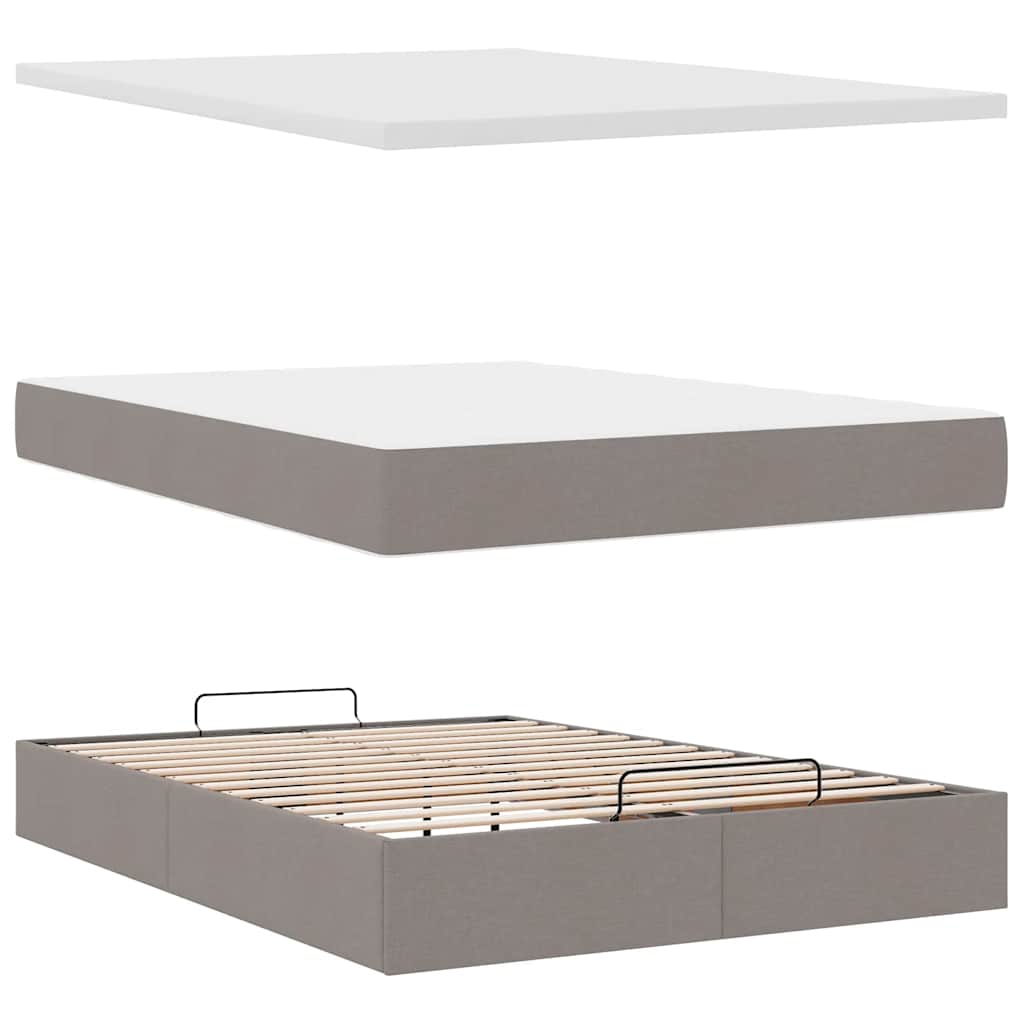 Otomanski krevet s madracem i LED diodama tupe 140x190 cm