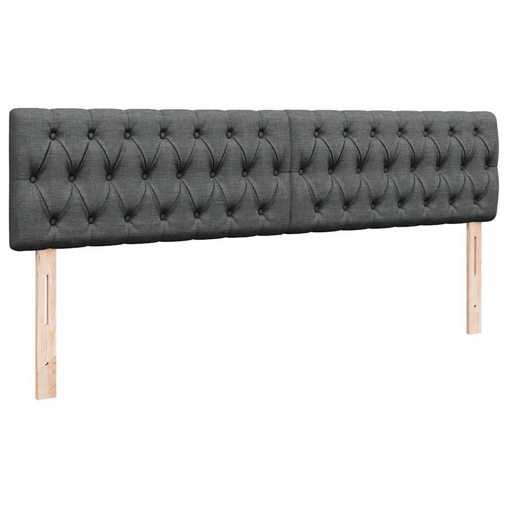 Otomanski krevet s madracem i LED tamnosivi 160x200cm tkanine