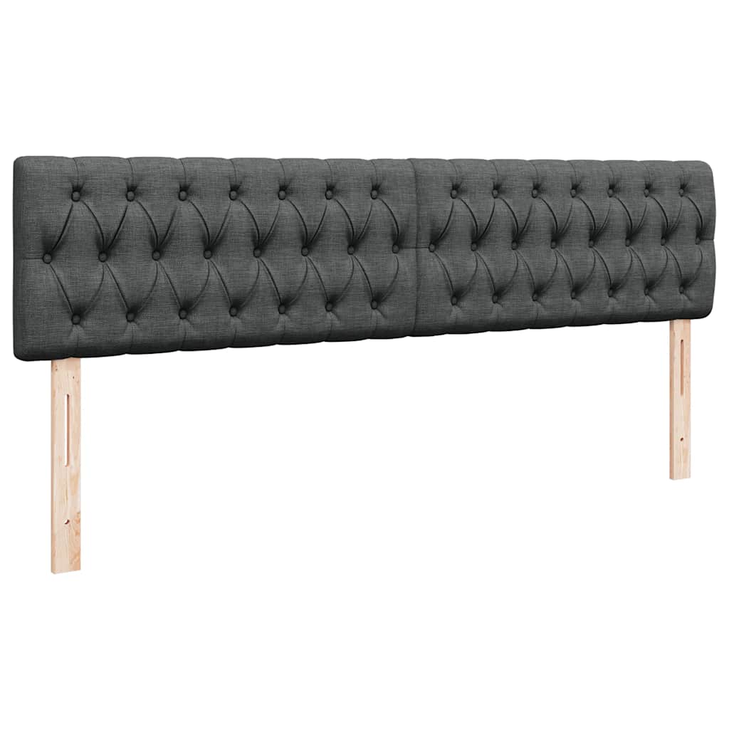 Otomanski okvir kreveta s madracima tamnosivi 200x200cm tkanine