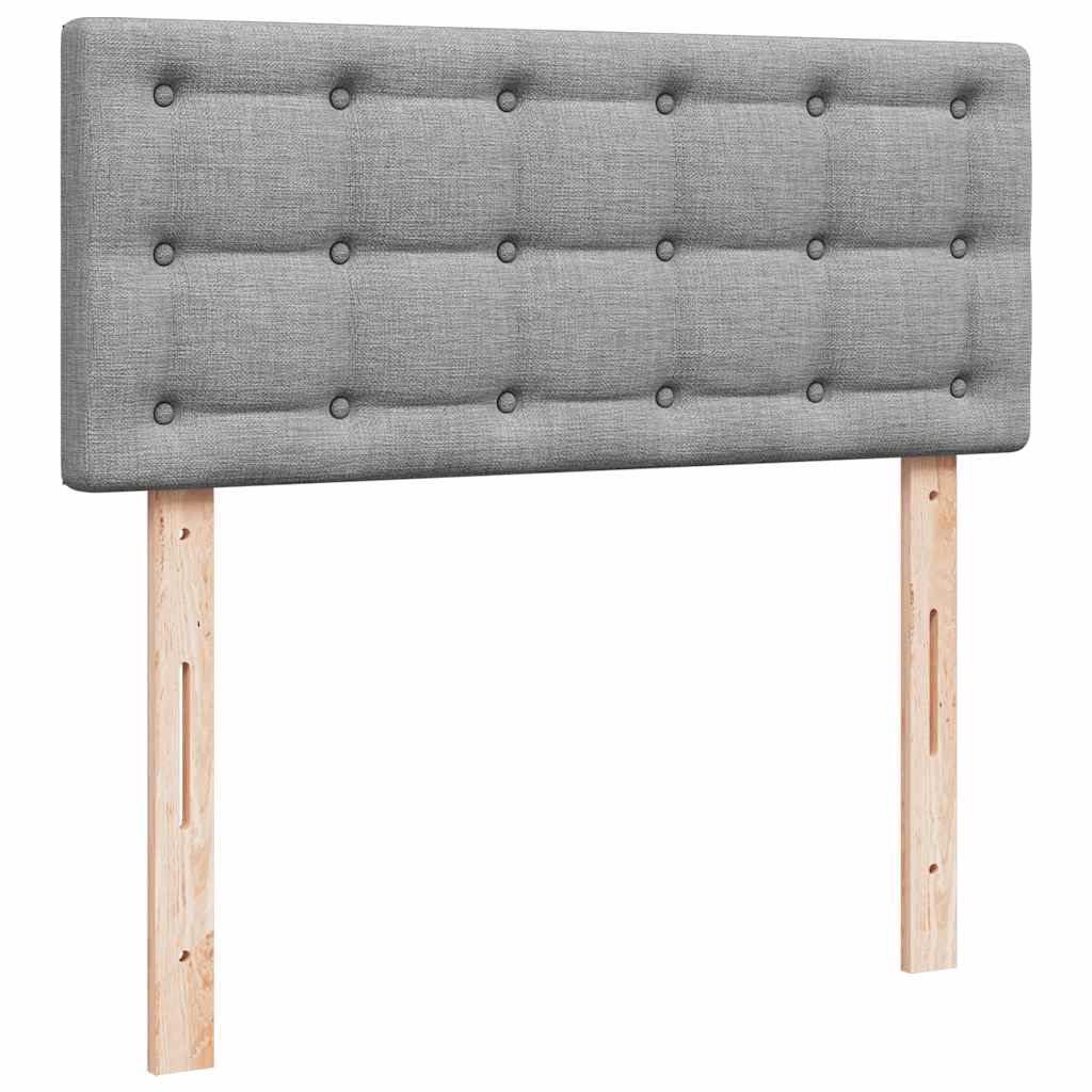 Otomanski krevet s madracem svijetlosivi 120x200 cm tkanine