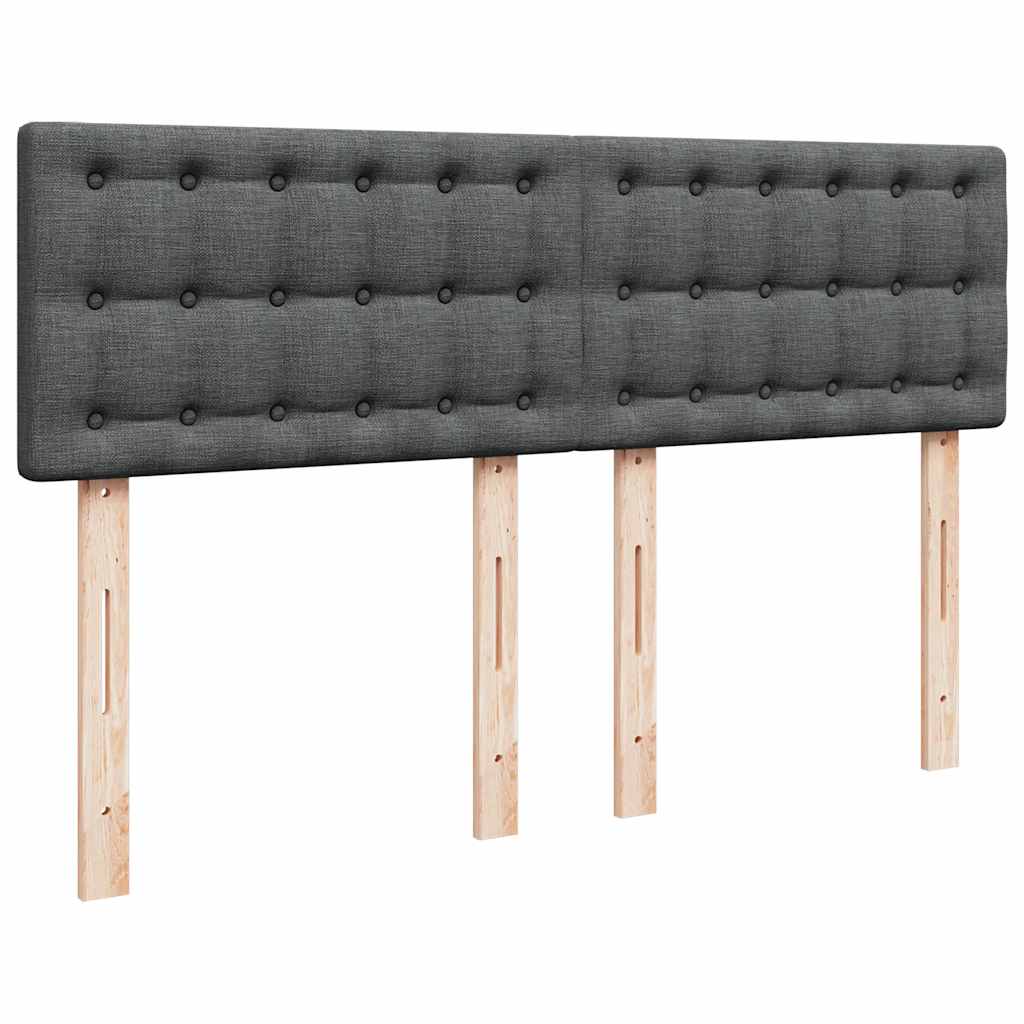 Otomanski krevet s madracem i LED tamnosivi 140x200 cm tkanine