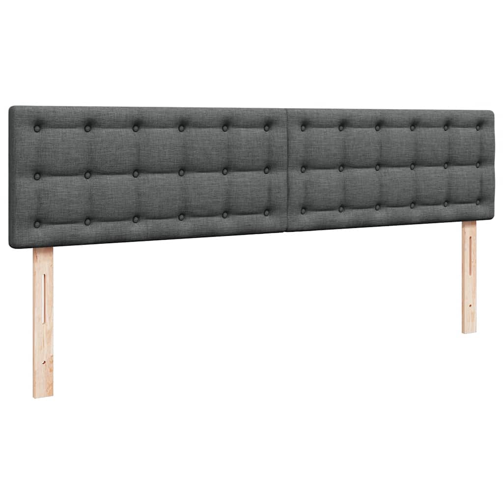 Otomanski krevet s madracem i LED tamnosivi 160x200cm tkanine
