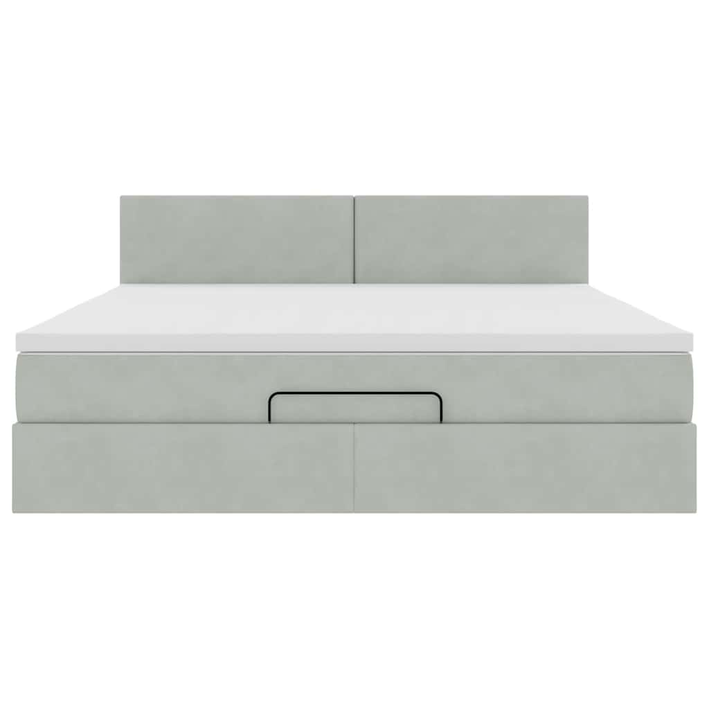 Otomanski krevet s madracem i LED 160x200 cm baršunasti