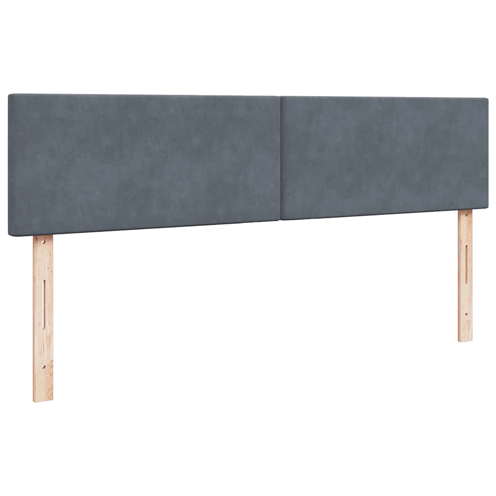 Ottoman krevet s madracem i LED diodama tamno sivi 160x200 cm baršun