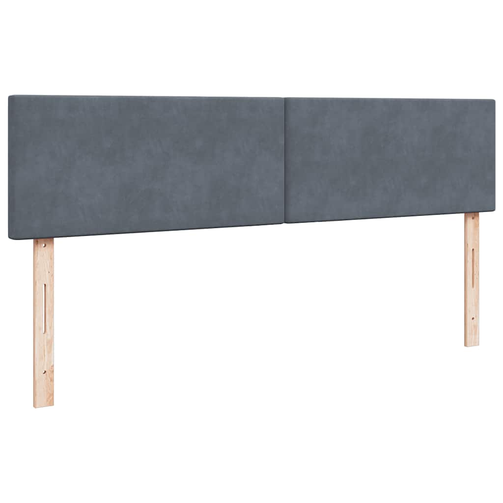 Otomanski krevet s madracem&LED tamnosivi 180x200cm baršunasti