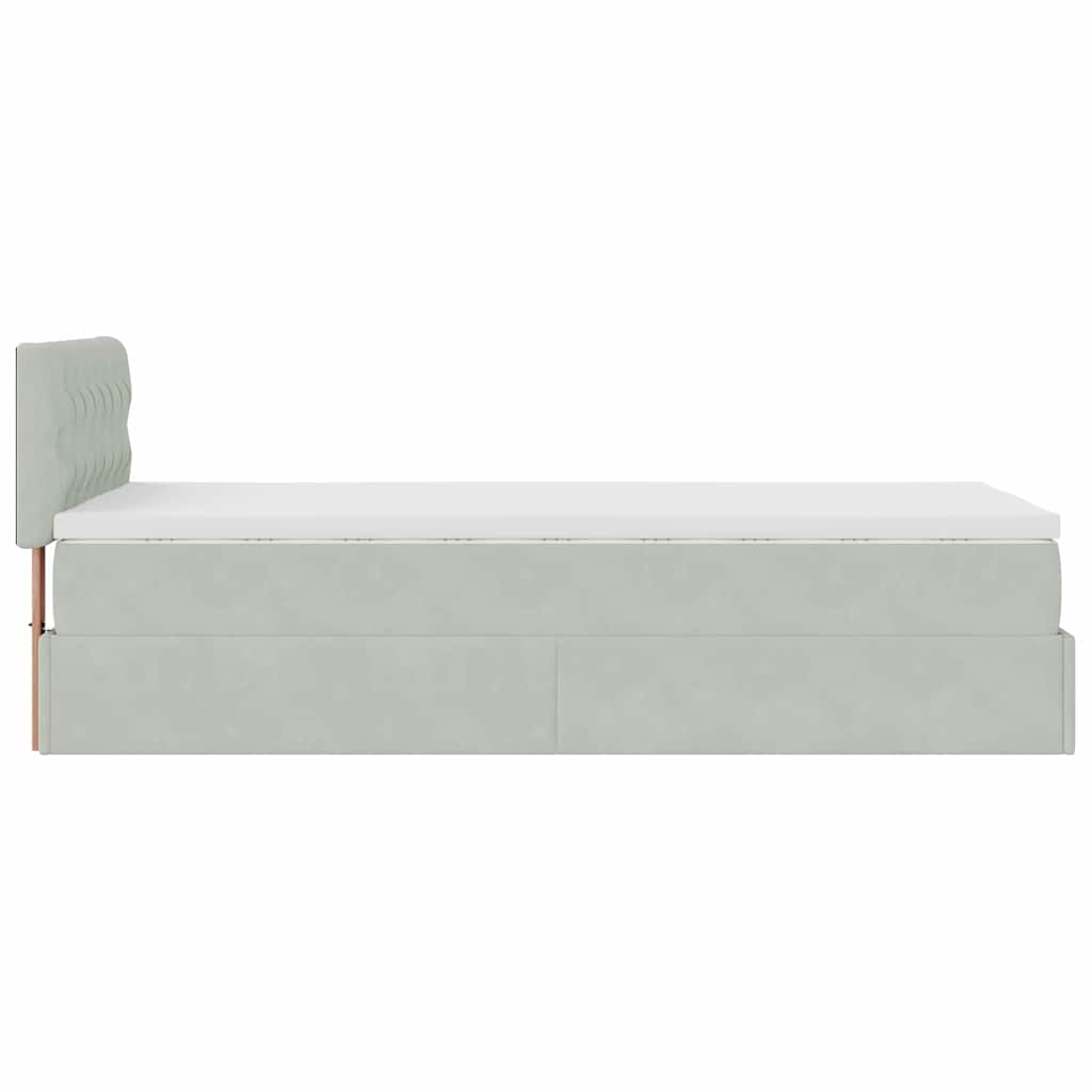 Okvir za krevet s madraca svjetlosivi 80x200 cm baršunasti