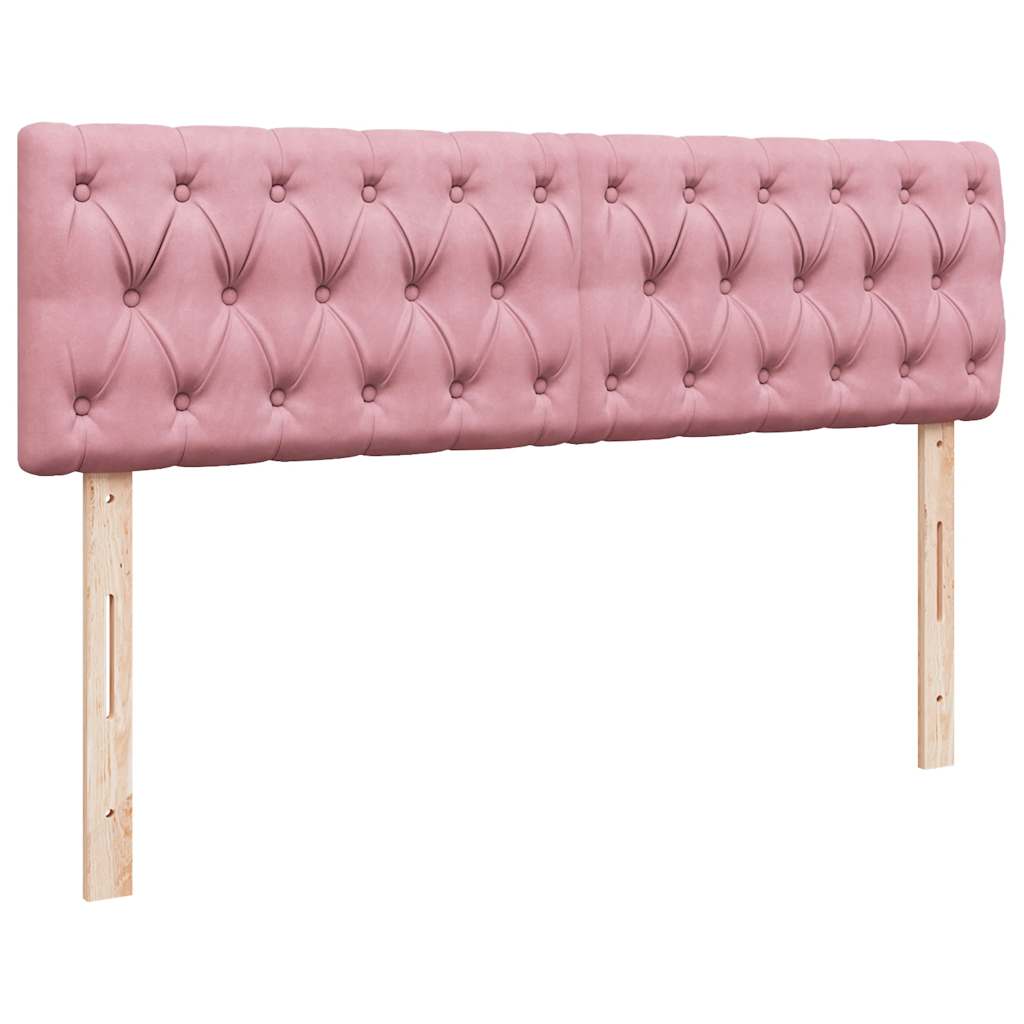 Otomanski krevet s madracem&LED ružičasti 140x190 cm baršunasti