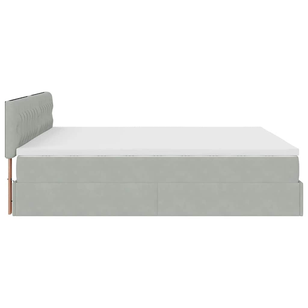 Otomanski krevet s madracem i LED 160x200 cm baršunasti