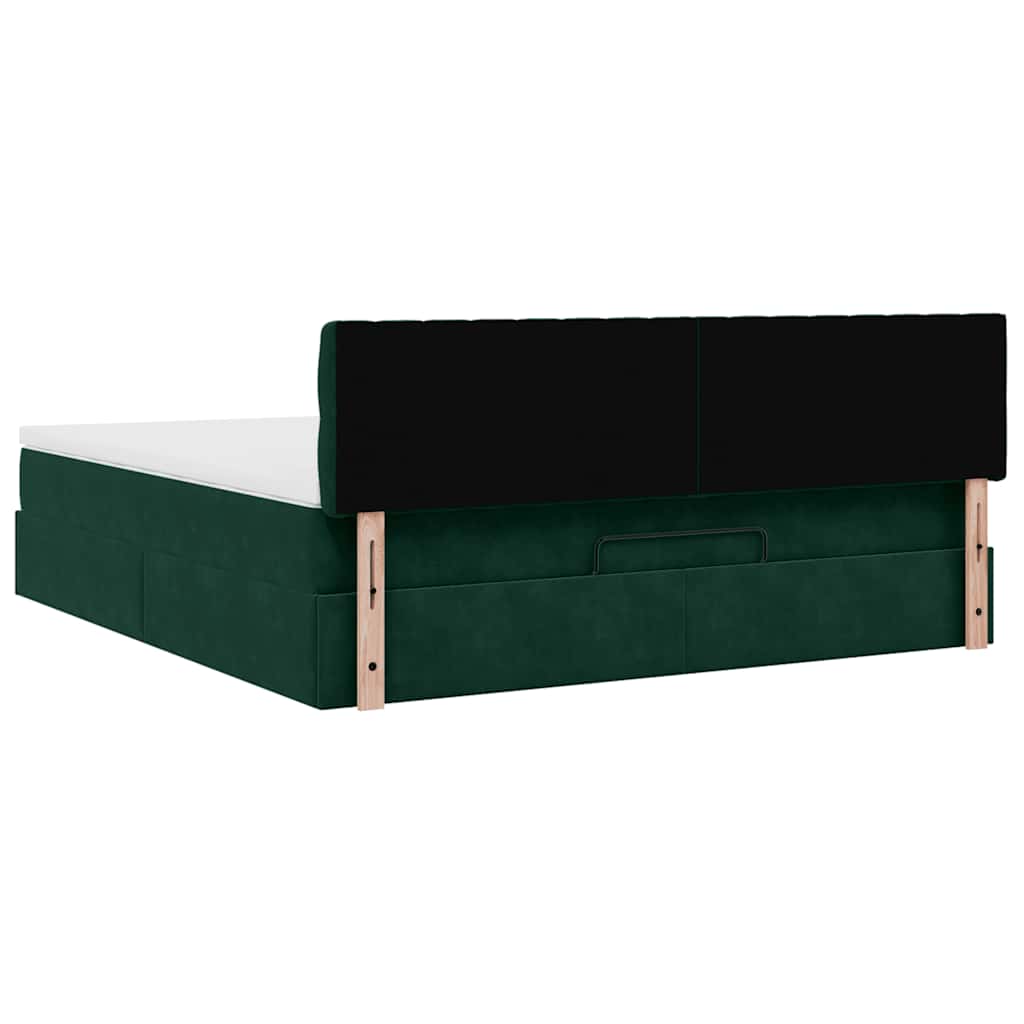 Otomanski krevet s madracem i LED 160x200 cm baršunasti
