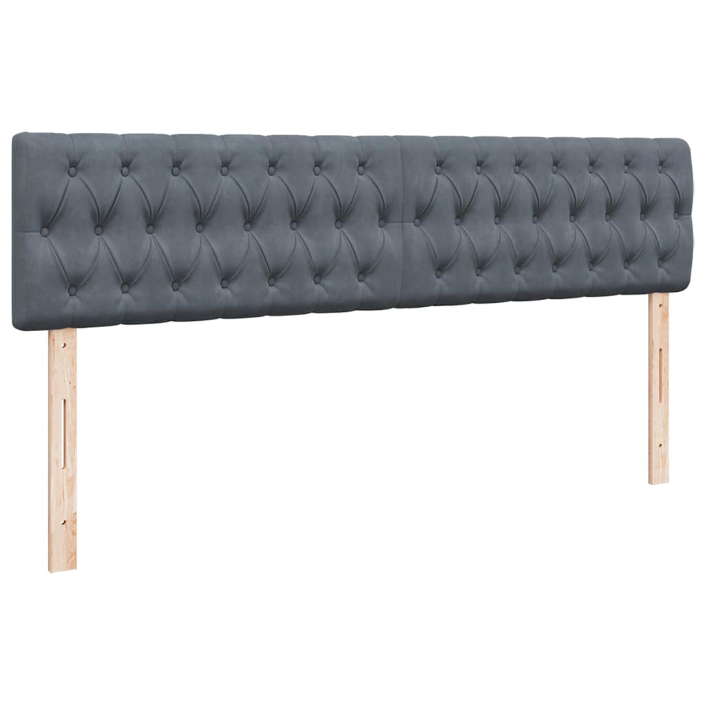 Otomanski krevet s madracem&LED tamnosivi 180x200cm baršunasti