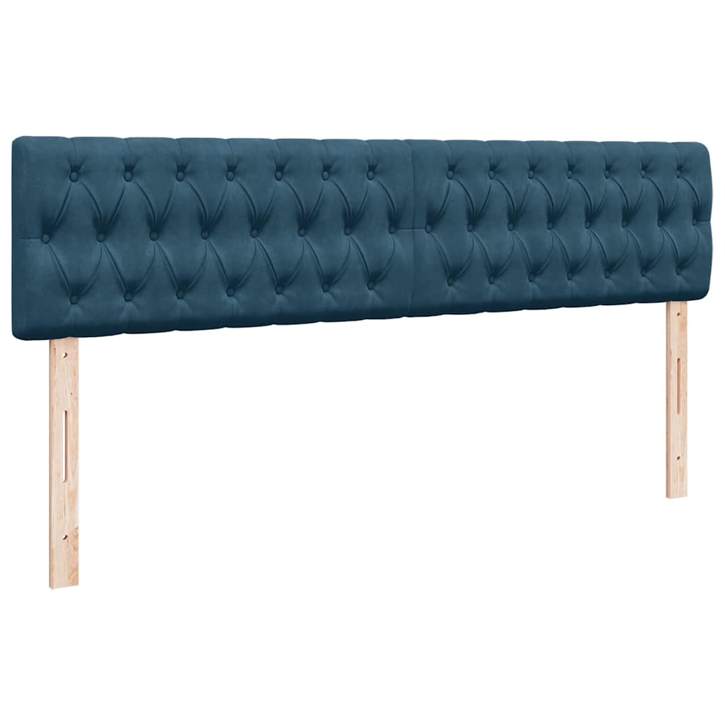 Otomanski krevet s madracem&LED tamnoplavi 180x200cm baršunasti