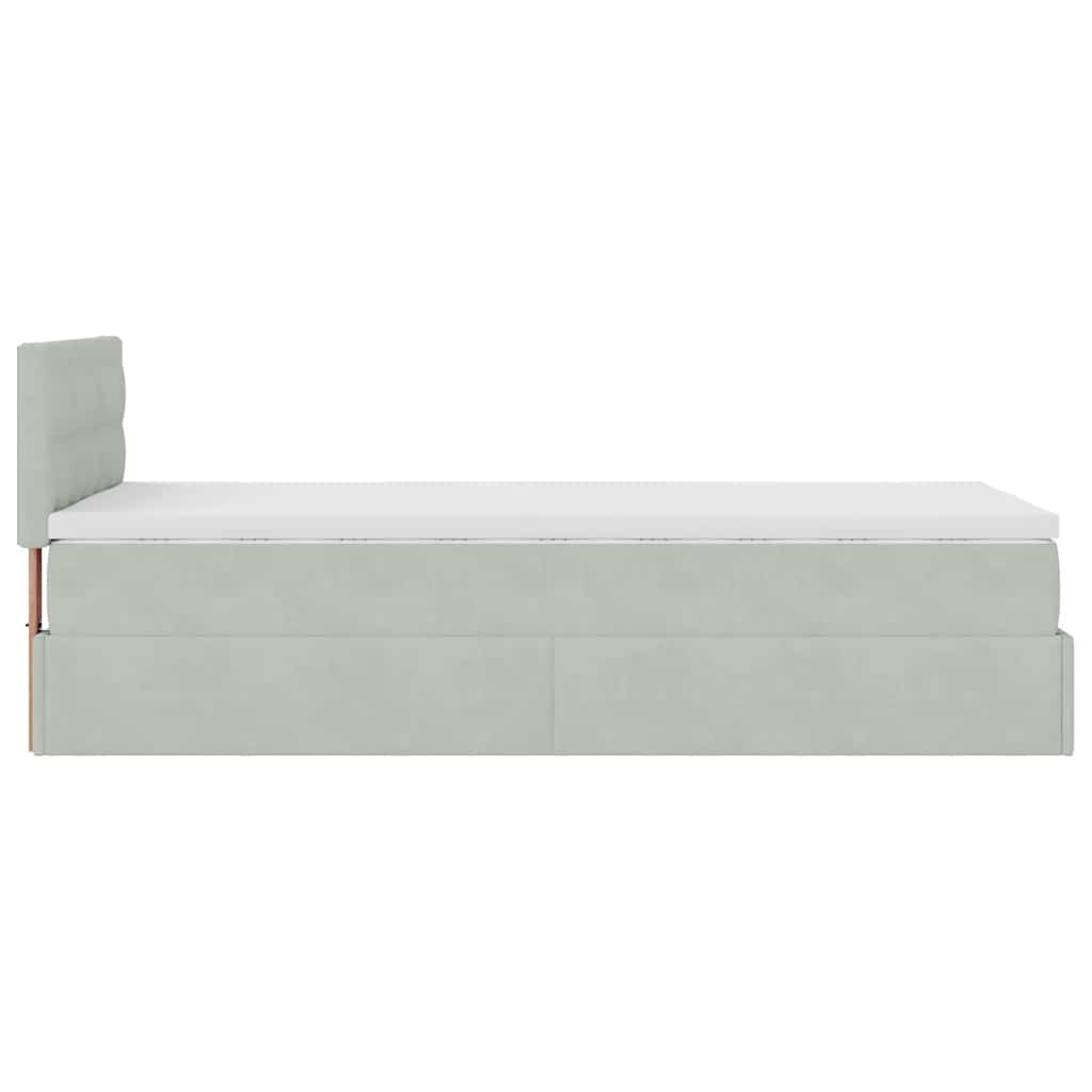 Okvir za krevet s madraca svjetlosivi 80x200 cm baršunasti