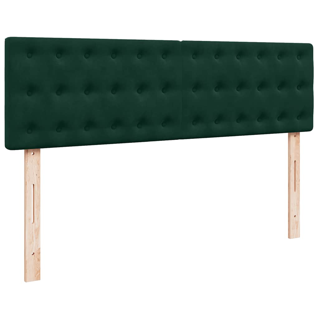 Otomanski krevet s madracem&LED tamnozeleni 140x200cm baršun