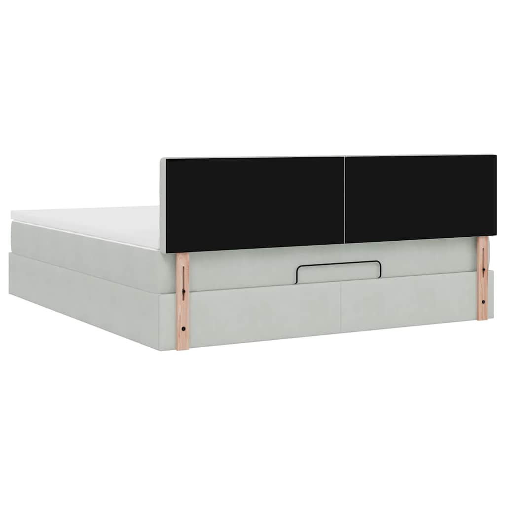 Otomanski krevet s madracem&LED 160x200 cm baršunasti