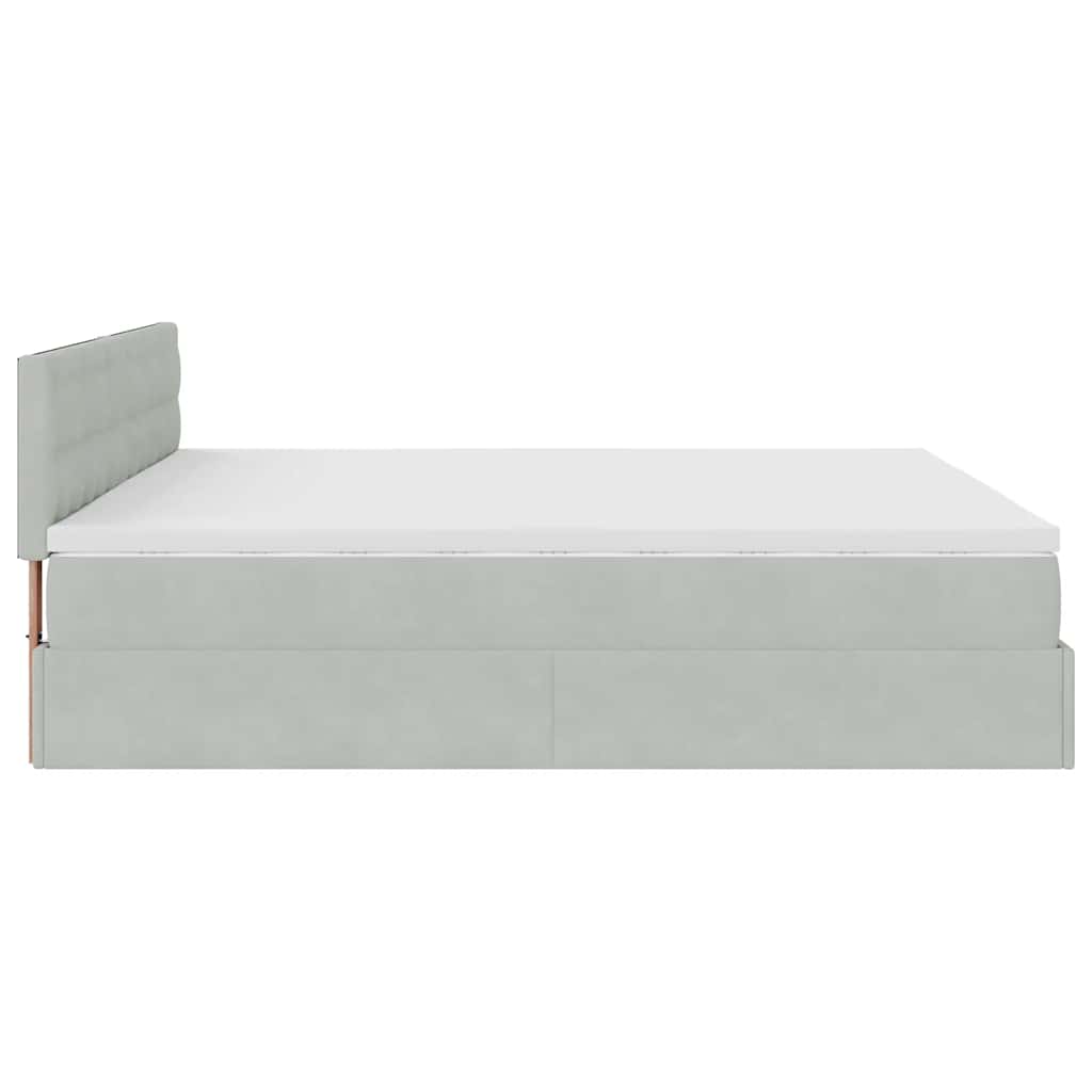 Otomanski krevet s madracem&LED 160x200 cm baršunasti