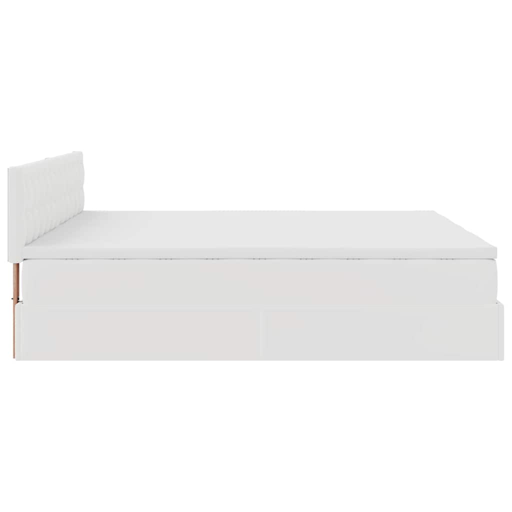 Okvir kreveta s madracima bijela 180x200 cm umjetna koža