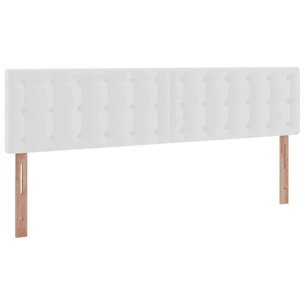Okvir kreveta s madracima bijela 200x200 cm umjetna koža