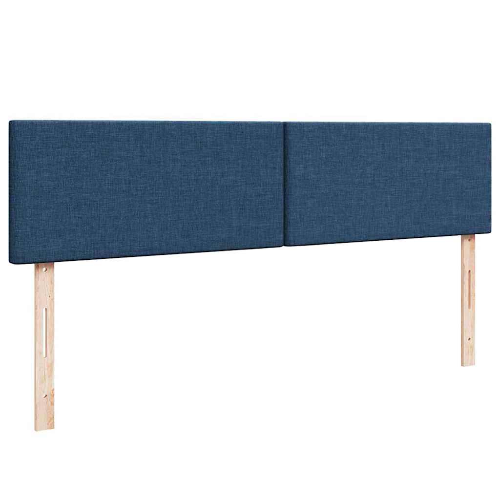 Otomanski okvir kreveta s madracima plavi 180x200cm od tkanine