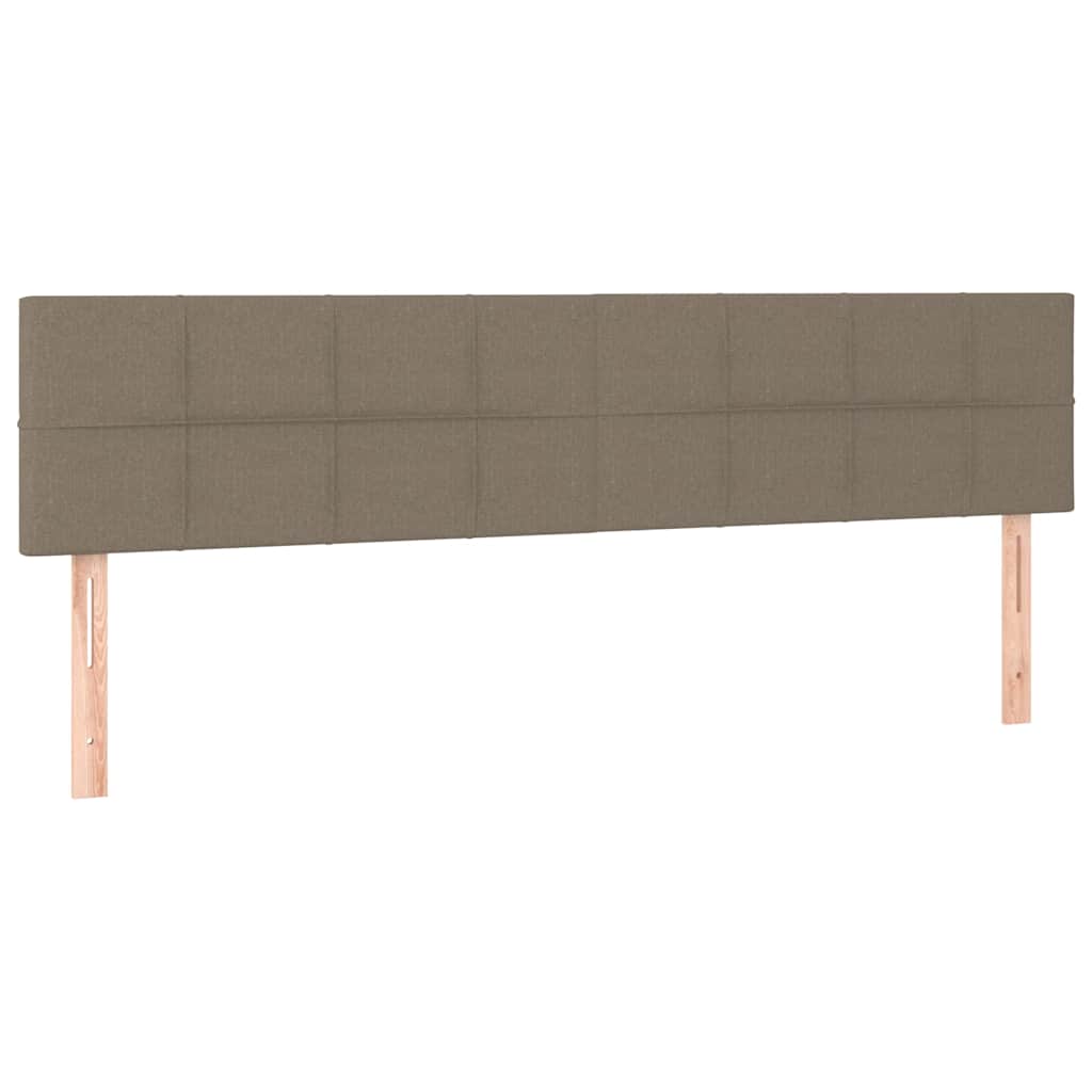Otomanski okvir kreveta s madracima smeđesivi 180x200cm tkanine