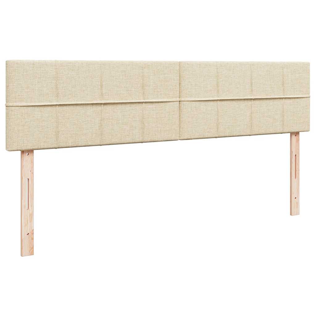 Otomanski okvir kreveta s madracima krem 180x200cm od tkanine