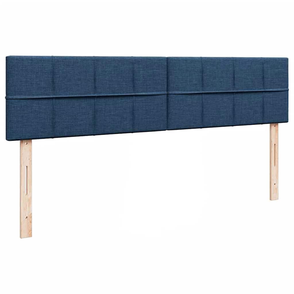Otomanski okvir kreveta s madracima plavi 180x200cm od tkanine