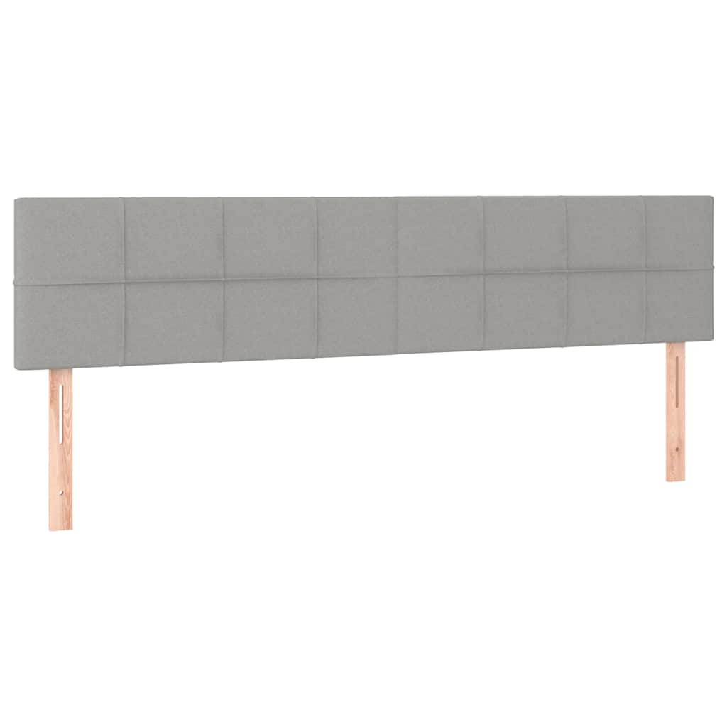 Okvir kreveta s madracima svijetlosivi 200x200cm od tkanine