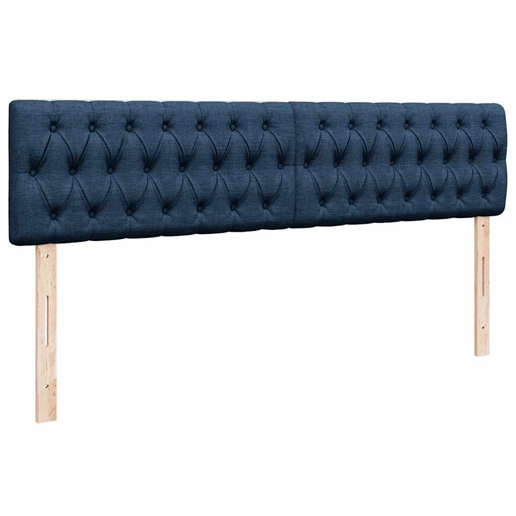 Otomanski okvir kreveta s madracima plavi 180x200cm od tkanine